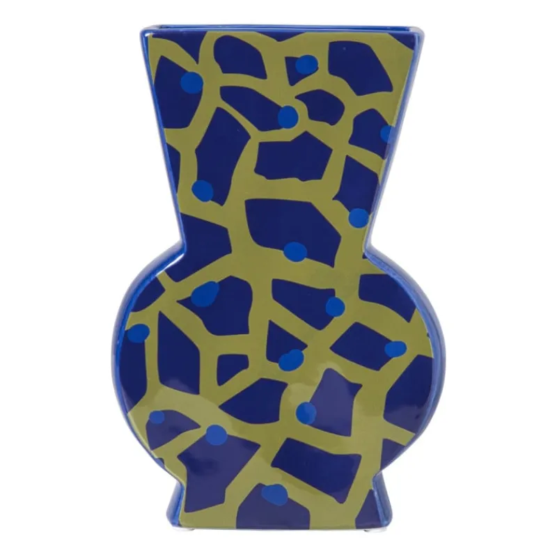 Xenos Vazen|Vazen-Vaas giraf - groen/blauw - 22.8x15.5x5.2 cm