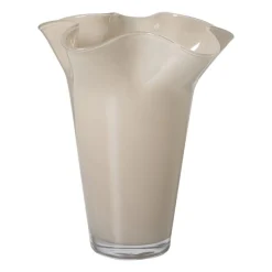 Xenos Vazen|Vazen-Vaas golf - beige - ø20.5x24.5 cm
