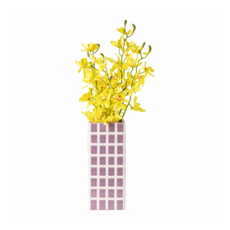 Xenos Vazen|Vazen-Vaas tegel groot - paars - 20x8x8 cm