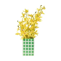 Xenos Vazen|Vazen-Vaas tegel klein - groen - 12x8x8 cm