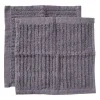 Xenos Schoonmaakdoekjes-Vaatdoekjes - grijs - 20x20 cm - set van 2