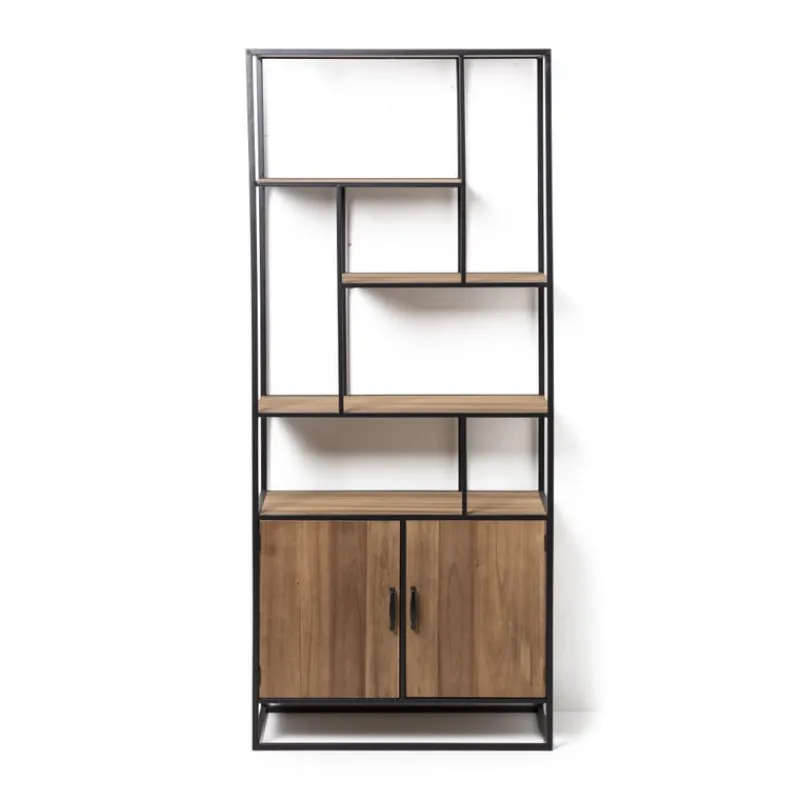 Xenos Kast Met Deuren|Vakkenkasten-Vakkenkast Charlie met deuren - 170x73x33 cm