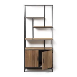 Xenos Kast Met Deuren|Vakkenkasten-Vakkenkast Charlie met deuren - 170x73x33 cm