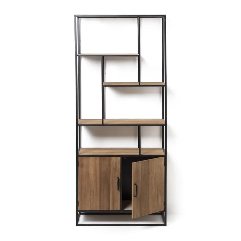 Xenos Kast Met Deuren|Vakkenkasten-Vakkenkast Charlie met deuren - 170x73x33 cm