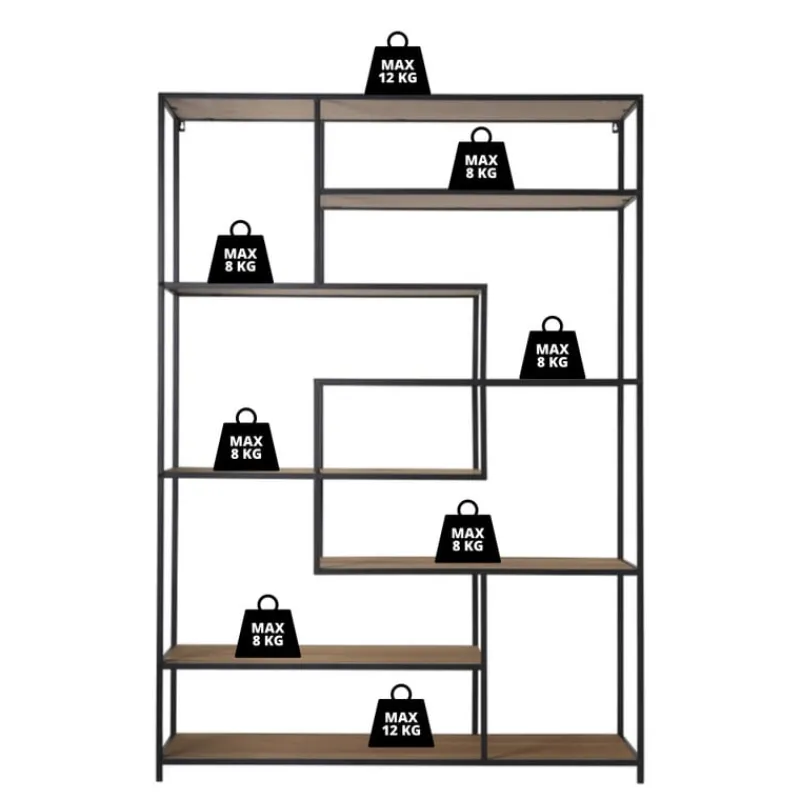 Xenos Vakkenkasten-Vakkenkast Charlie XL - 170x120x40 cm