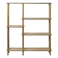 Xenos Vakkenkasten-Vakkenkast Scandi hoog - naturel - 140x120x30 cm
