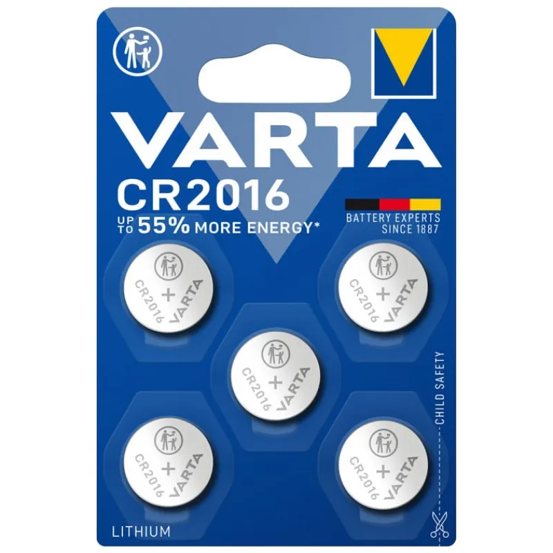 Varta Batterijen-lithium CR2016 batterijen - set van 5