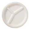 Xenos Wegwerpservies|Buitenservies-Verdeelborden bagasse - ø22.5 cm - set van 8
