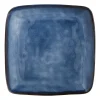Xenos Borden-Vierkant bord Toscane - donkerblauw - 25x25 cm