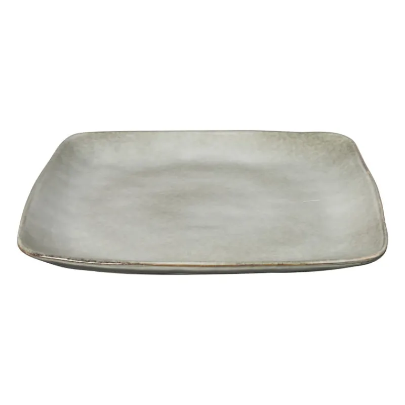 Xenos Borden-Vierkant bord Toscane - grijs - 25x25 cm