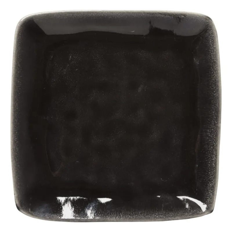 Xenos Borden-Vierkant bord Toscane - zwart - 20x20 cm