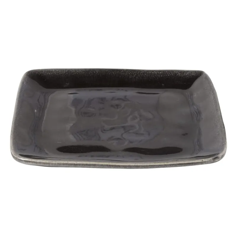 Xenos Borden-Vierkant bord Toscane - zwart - 20x20 cm