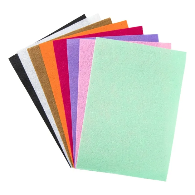 Xenos Knutselpapier-Vilt vellen - multikleur - set van 8