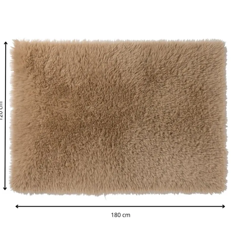 Xenos Vloerkleden-Vloerkleed fluffy - bruin - 120x180 cm