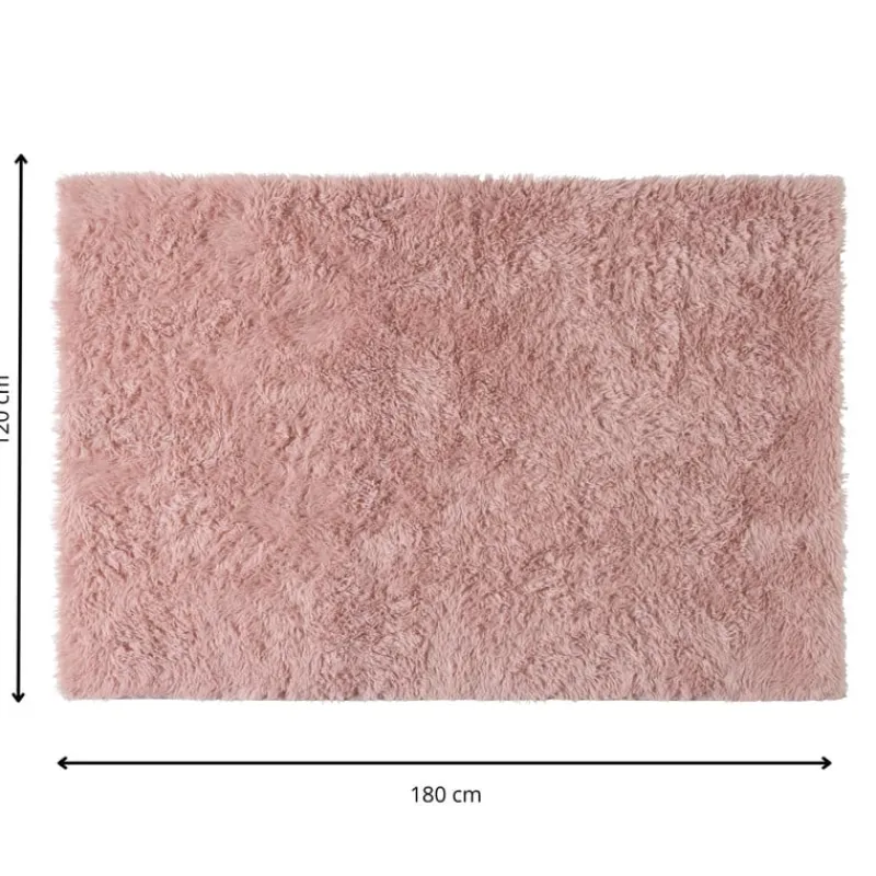 Xenos Vloerkleden-Vloerkleed fluffy - roze - 120x180 cm
