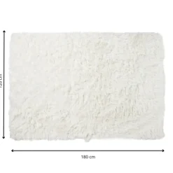 Xenos Vloerkleden-Vloerkleed fluffy - wit - 120x180 cm