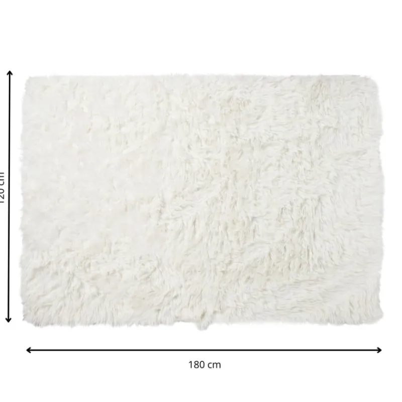 Xenos Vloerkleden-Vloerkleed fluffy - wit - 120x180 cm
