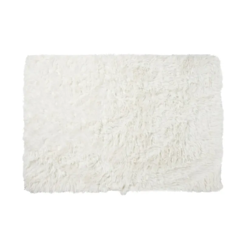 Xenos Vloerkleden-Vloerkleed fluffy - wit - 60x90 cm