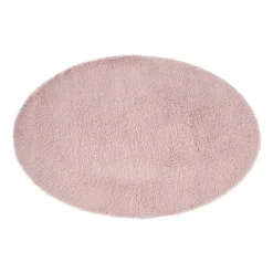 Xenos Vloerkleden-Vloerkleed fluffy ovaal - roze - 120x180 cm