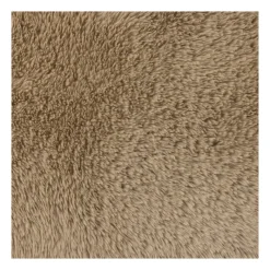 Xenos Vloerkleden-Vloerkleed fluffy rond - bruin - ø120 cm