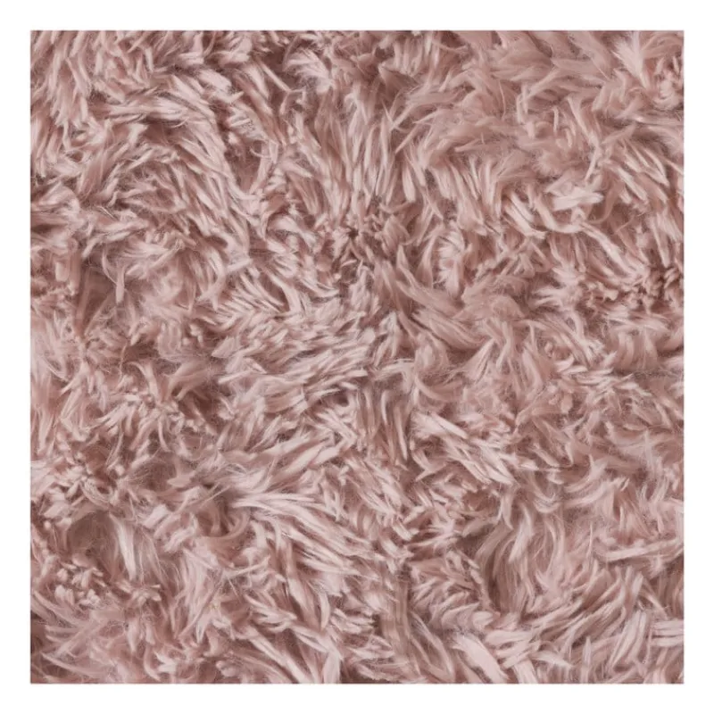 Xenos Vloerkleden-Vloerkleed fluffy rond - roze - ø120 cm