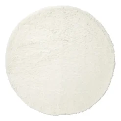 Xenos Vloerkleden-Vloerkleed fluffy rond - wit - ø120 cm