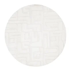 Xenos Vloerkleden-Vloerkleed native - wit - ø120 cm