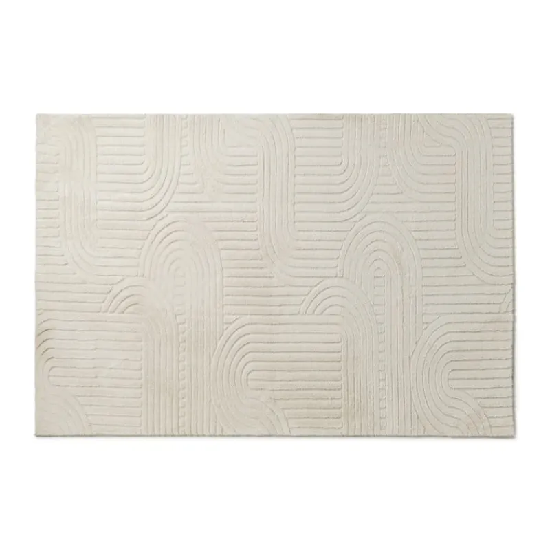 Xenos Vloerkleden-Vloerkleed wave - wit - 120x180 cm