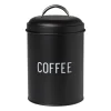 Xenos Koffie Accessoires|Voorraadpotten-Voorraadblik coffee - zwart - ø11x15 cm