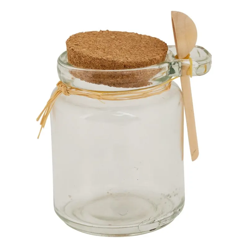 Xenos Voorraadpotten-Voorraadpot - kurk en lepeltje - 200 ml