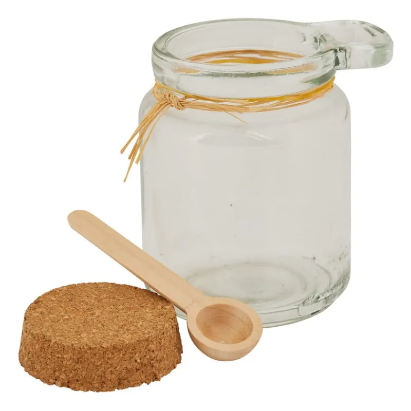 Xenos Voorraadpotten-Voorraadpot - kurk en lepeltje - 200 ml