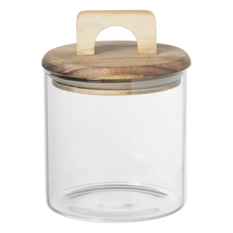 Xenos Voorraadpotten-Voorraadpot Acacia mini - glas - ø8x12 cm