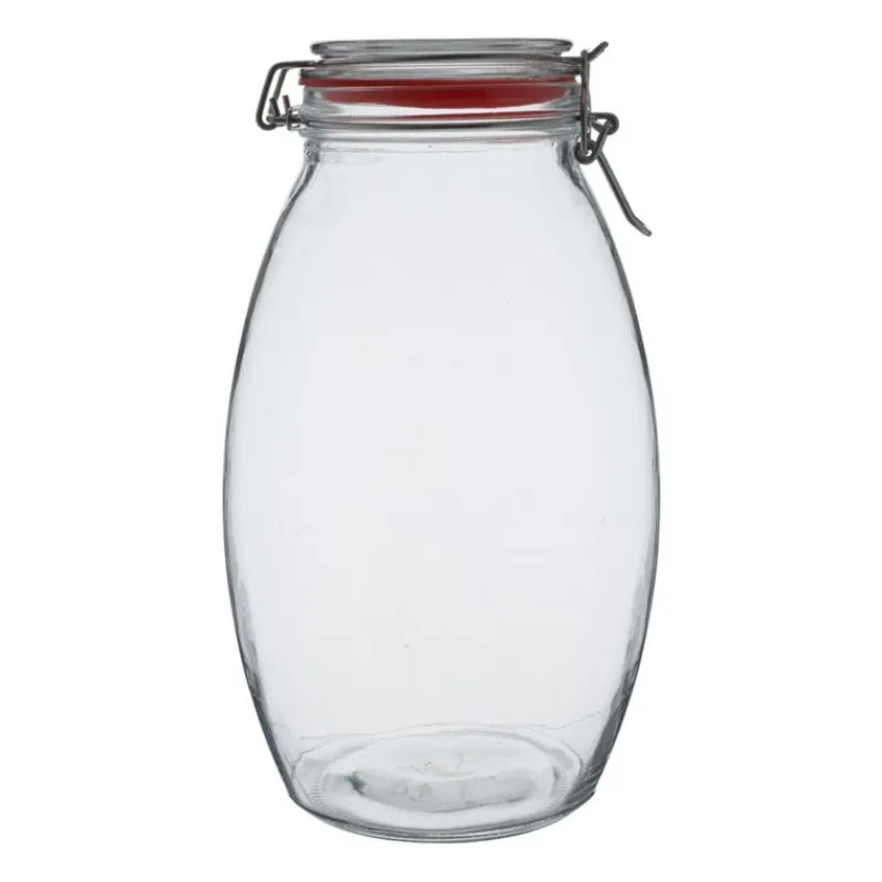 Xenos Voorraadpotten-Voorraadpot met klemdeksel - rond - 1.5 liter