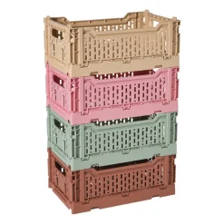 Xenos Kratjes-Vouwkrat groot - roze - 14.5x40x30 cm
