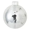 Xenos Kerstfiguren-Wandhanger disco kerstbal - zilverkleurig - ø31.5 cm
