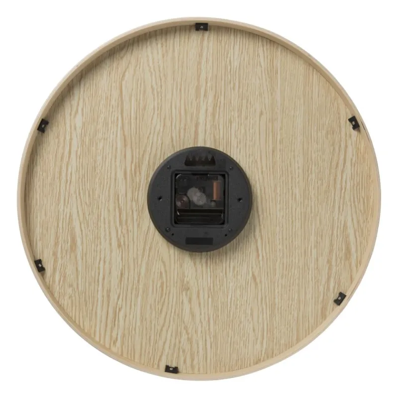 Xenos Klokken-Wandklok houten rand - bruin - ø41 cm