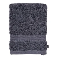 Xenos Badtextiel|Badkamer Accessoires-Washandje - grijs - 16x21 cm
