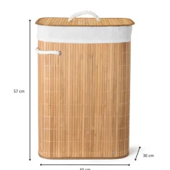 Xenos Wasmanden-Wasmand bamboe - naturel - 72 liter