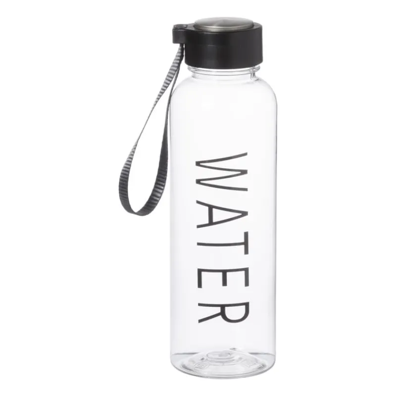 Xenos Drinkflessen-Waterfles - zwart - 500 ml