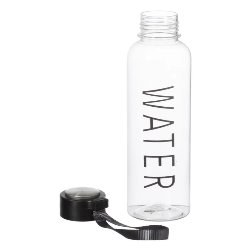 Xenos Drinkflessen-Waterfles - zwart - 500 ml