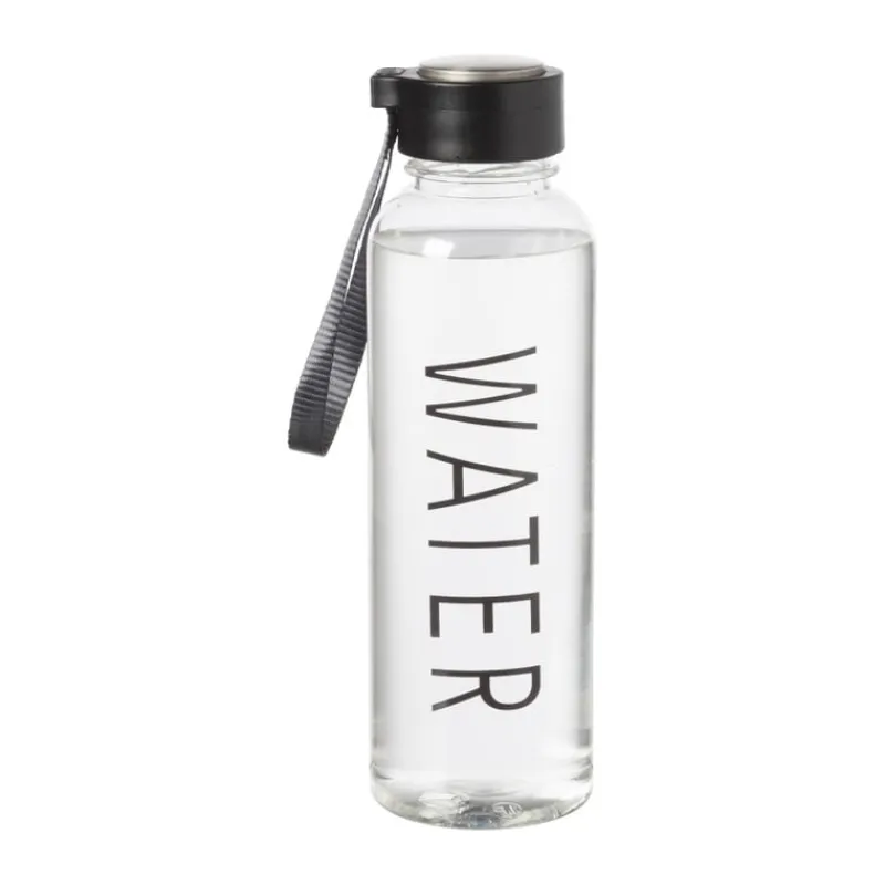 Xenos Drinkflessen-Waterfles - zwart - 500 ml