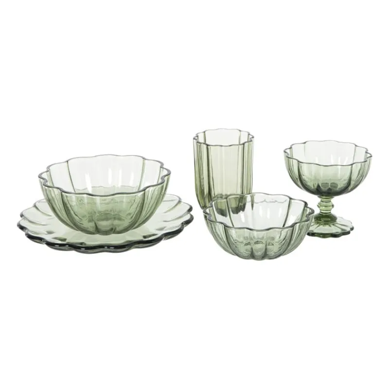 Xenos Waterglazen-Waterglas clover - groen - 290 ml