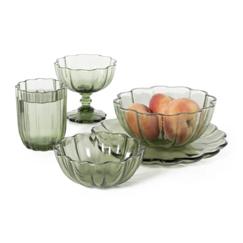 Xenos Waterglazen-Waterglas clover - groen - 290 ml