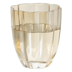 Xenos Waterglazen-Waterglas geschulpt - goudkleurig - 250 ml