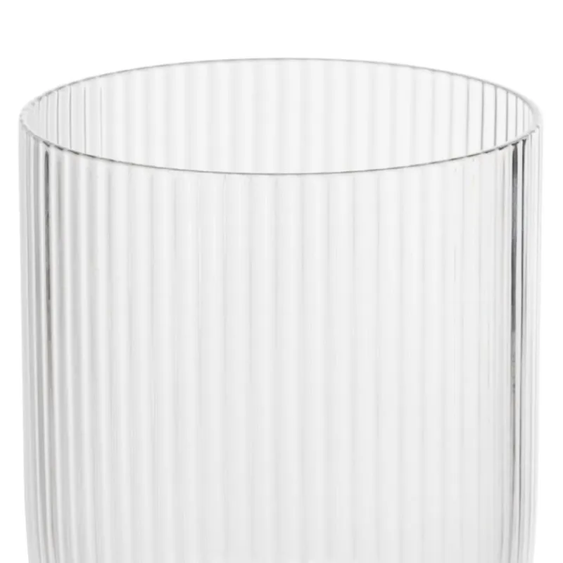 Xenos Waterglazen-Waterglas ribbel - glas - 300 ml
