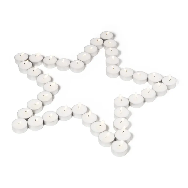 Xenos Waxinelichtjes-Waxinelichten - 6 branduren - set van 50