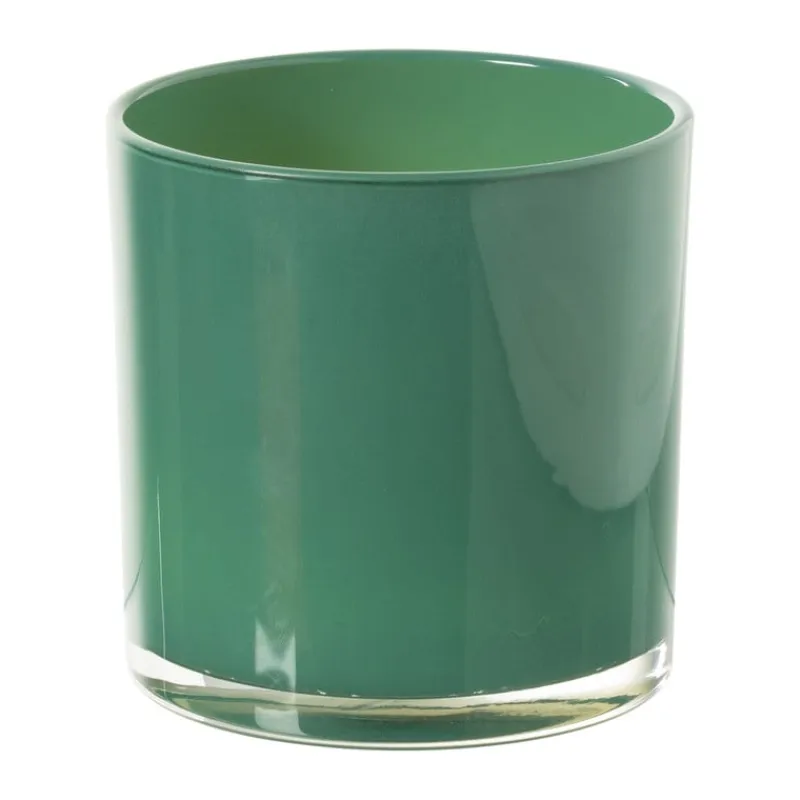 Xenos Waxinelichthouders-Waxinelichthouder - groen - ø10x10 cm