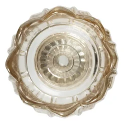 Xenos Waxinelichthouders-Waxinelichthouder tulp Nathalie - oker - ø7.8x14 cm