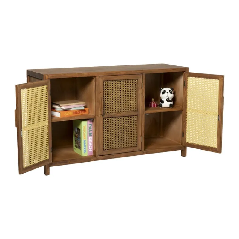 Xenos Tv Meubels|Kast Met Deuren-Webbing dressoir Bandung - bruin - 72x120x40 cm