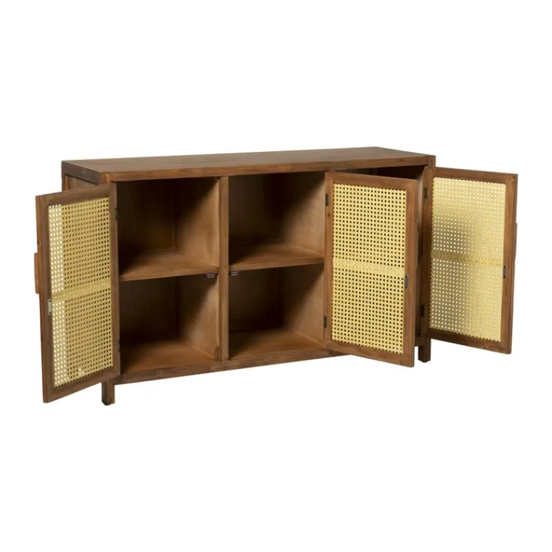 Xenos Tv Meubels|Kast Met Deuren-Webbing dressoir Bandung - bruin - 72x120x40 cm